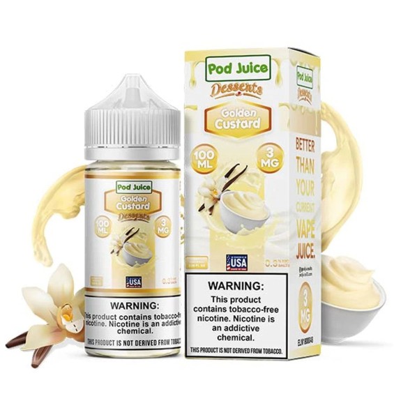 Pod Juice - Desserts Golden Custard Orjinal E-Likit